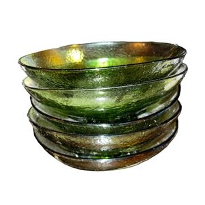 VTG (5) Salad Bowls By Hazel Atlas Pebblestone Colony